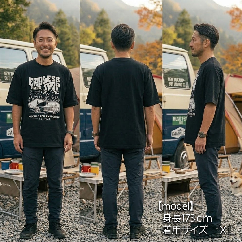 x azuroy xオリジナル クルーネックTシャツ